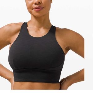 Heathered Black Wunder Train Longline Bra Size 8